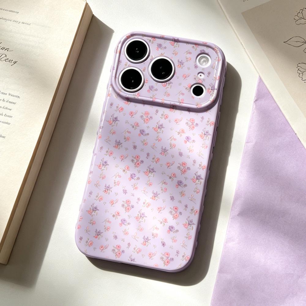 Цветочные Листья Защитный Чехол от Падений для iPhone 15/16/17 Pro - Новая Модель для Женщин