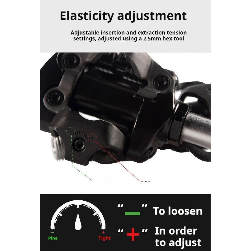 ENLEE Bicycle Lock Pedal 1 With Free Cleat For SPD System MTB Road Aluminum Anti-slip Sealed Bearing Lock Accessories