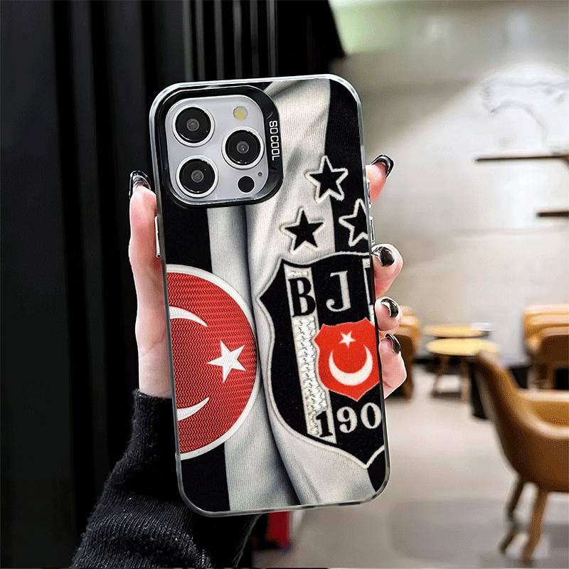 B-Бешикташ B-BJK Турция Ударопрочный чехол для телефона для iPhone 17 Air 16 16E 15 Pro Max 14 Plus 13 Mini 12 Задняя крышка Противоударный Funda