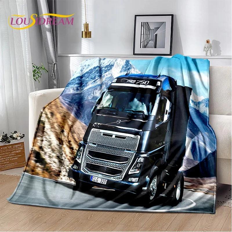 HD Volvo Truck Lorry 3D Печать Мягкие фланелевые одеяла, Пледы Удобные одеяла для пикников, кроватей, диванов, дома, спальни, подарки