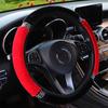 Универсальный чехол для рулевого колеса автомобиля со стразами, диаметром 37-38 см, аксессуары для интерьера, черный, розовый чехол для рулевого колеса автомобиля
