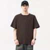 Retro Short-sleeved T-shirt for Men Henry Neck Loose Summer New Short Shirt
