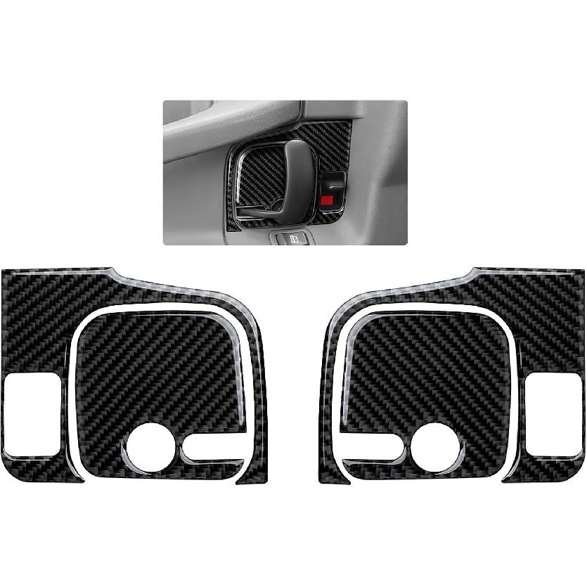 for Express Door Panel Carbon Fiber Cover Trim Decals Accessories for Chevrolet Express/GMC Savana 1500 2500 3500 2003 - Present Interior Sticker