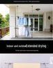 Retractable No-Drill 304 Stainless Steel Balcony Clothes Drying Rack Pole