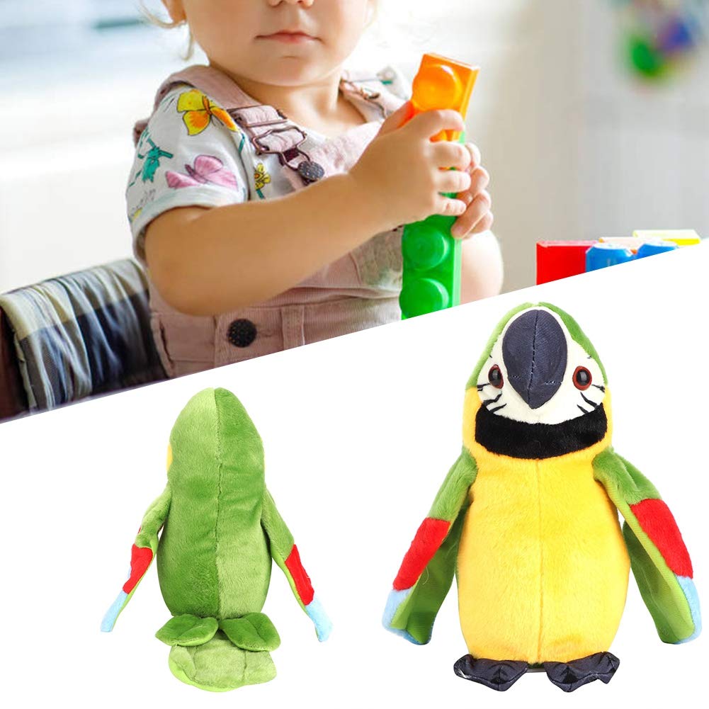 Talking Parrot Robot Plush Toy, Pet Robot, Talking Bird Plush Toy with Recording Function, Cute Doll Toy, Educational Toy, Birthday, Christmas, New