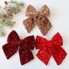 Soft Velvety Fabric Bowknot Christmas Tree Ornament For Mantels Wedding Festival Celebration Decoration