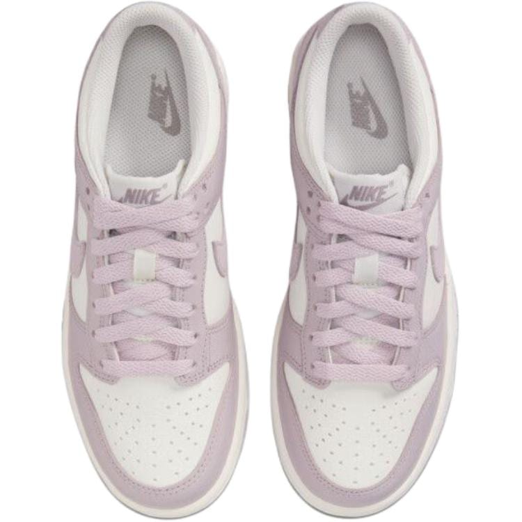 Nike Кроссовки Dunk Leather Low top для скейтбординга Розовые Белые Унисекс FB9109-122
