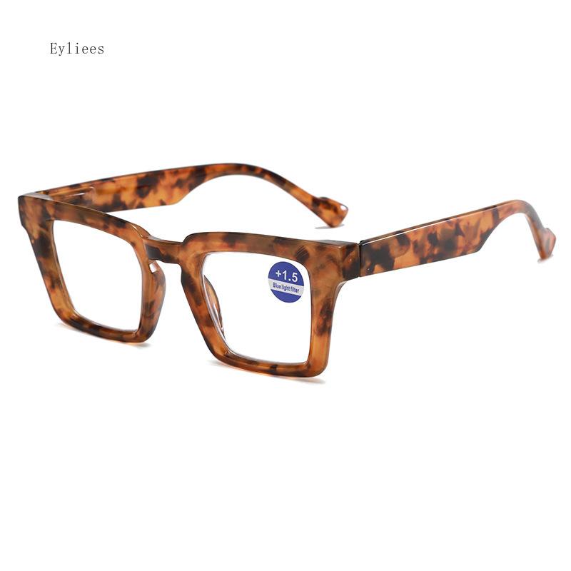 Женские модные очки для чтения в стиле ретро, мужские очки для компьютера с защитой от синего света, новые очки для дальнозоркости с большой оправой HD, диоптрии