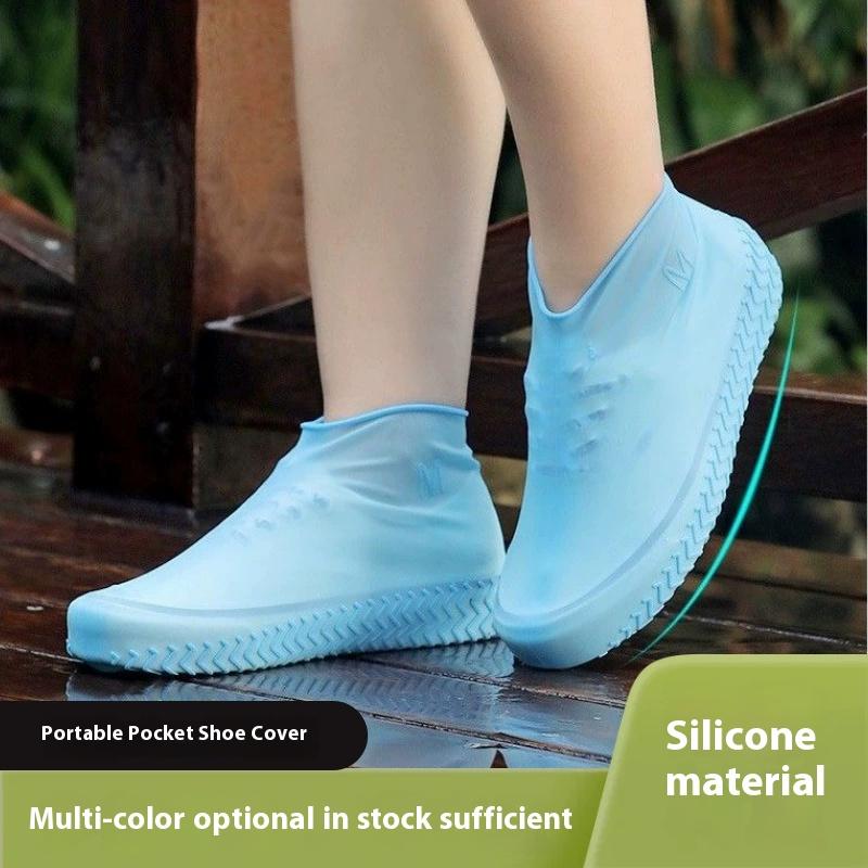 Силиконовые бахилы – портативные водонепроницаемые бахилы для путешествий и использования на открытом воздухе, дождевики для коротких ботинок для мужчин и женщин.