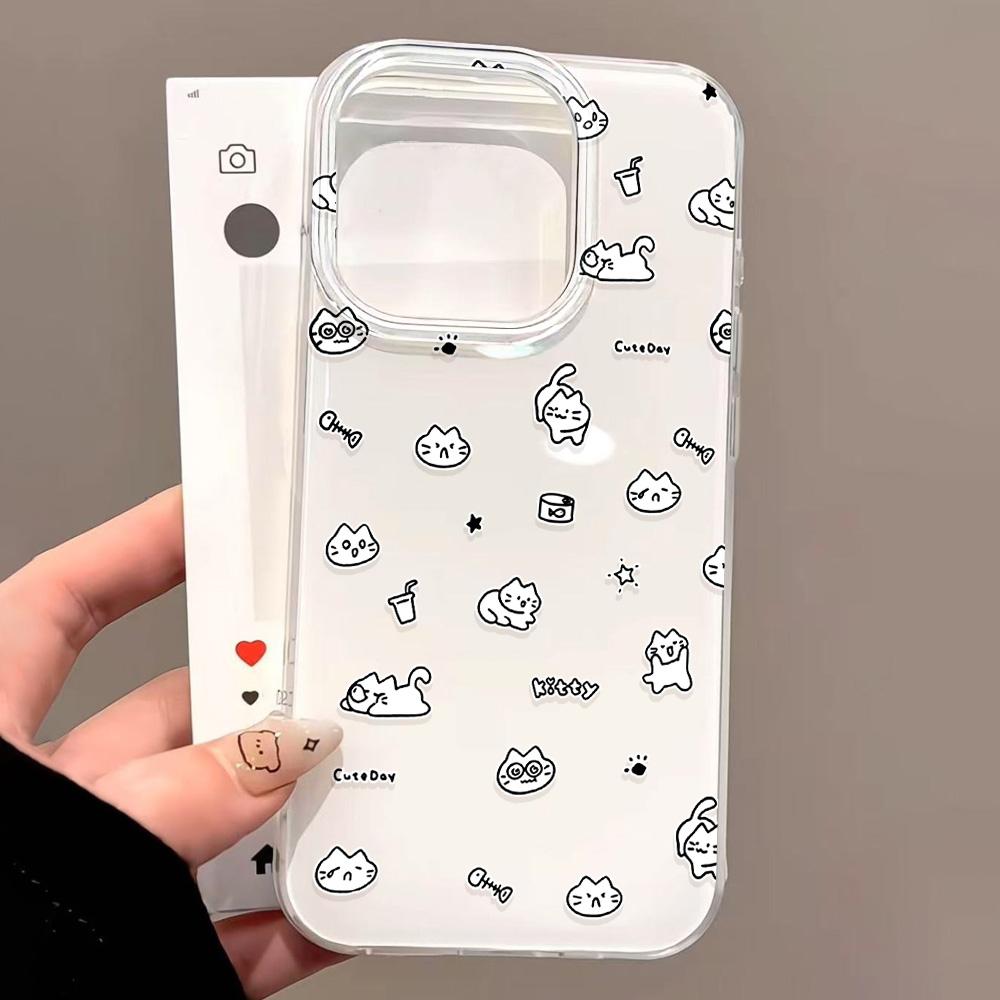 Painted Phone Case for iPhone 12 13 15 16 iPhone 16 12 13 14 15 Pro 14 15 16 Pro Max Coverage Shockproof Anti-Fingerprint Fresh Style Protective Case