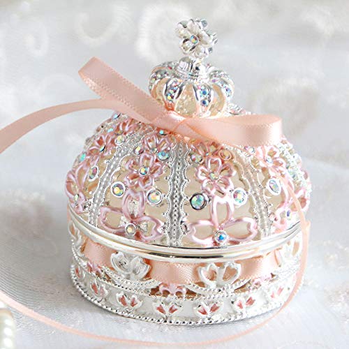 <Корона с Сакурой и Лентой> Серьга [Прямая Покупка в Магазине Серёг] (Нежно-розовый)