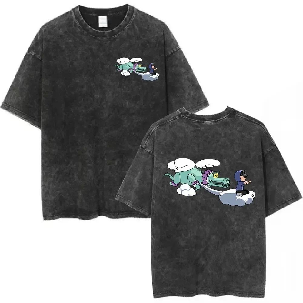 Natanael Cano Nata Montana Vintage Washed T Shirts Amor Tumbado Short Sleeve T-shirt Men Cotton Comfort T-shirts