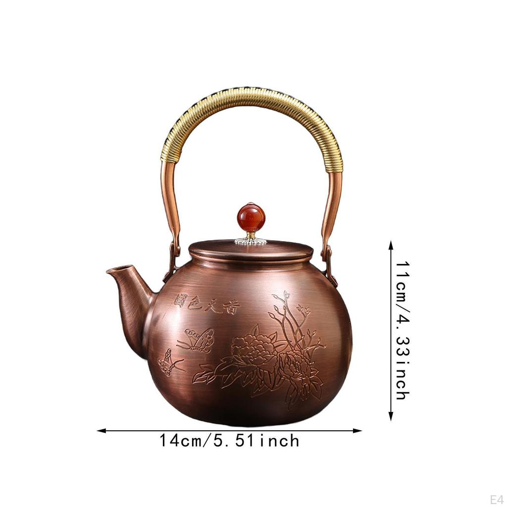 1300ml Handmade Copper Kettle for Kitchen And Tea Room