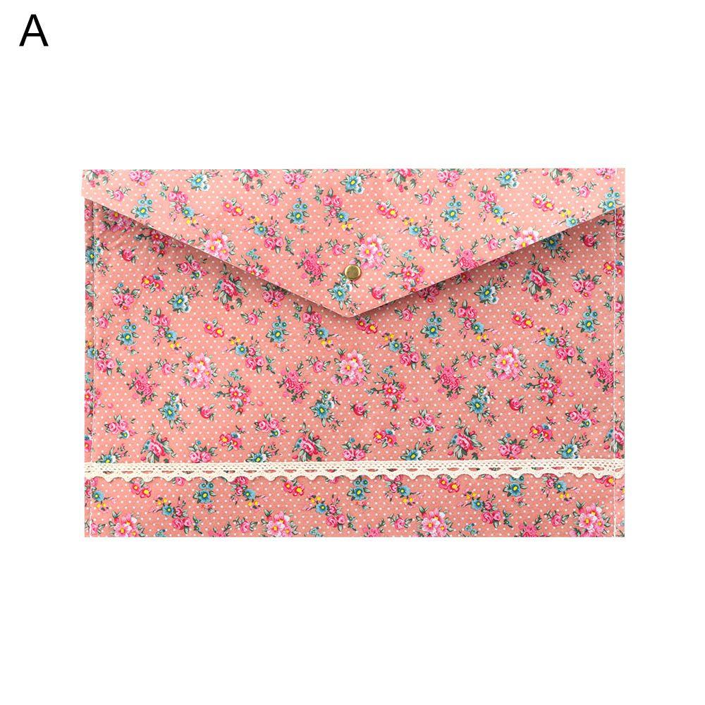 Portable Organizer Elegant Canvas Felt File Briefcase Floral Document Bag Paper Holder File Folder
