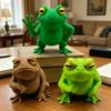Лягушка 3D-печать Забавная Милая Жаба Настольное Украшение Коллекционная Скульптура Животного для Декора Полки Дома и Офиса