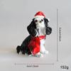Creative Christmas Hat Dog Sculpture Puppy Modern Christmas Ornament Exquisite Sitting/Standing Position Deer Desktop Ornament