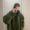Куртка из овечьей шерсти в корейском стиле, мужская свободная куртка, студенческая подростковая куртка с хлопковой подкладкой, утолщенная бархатная куртка с хлопковой подкладкой