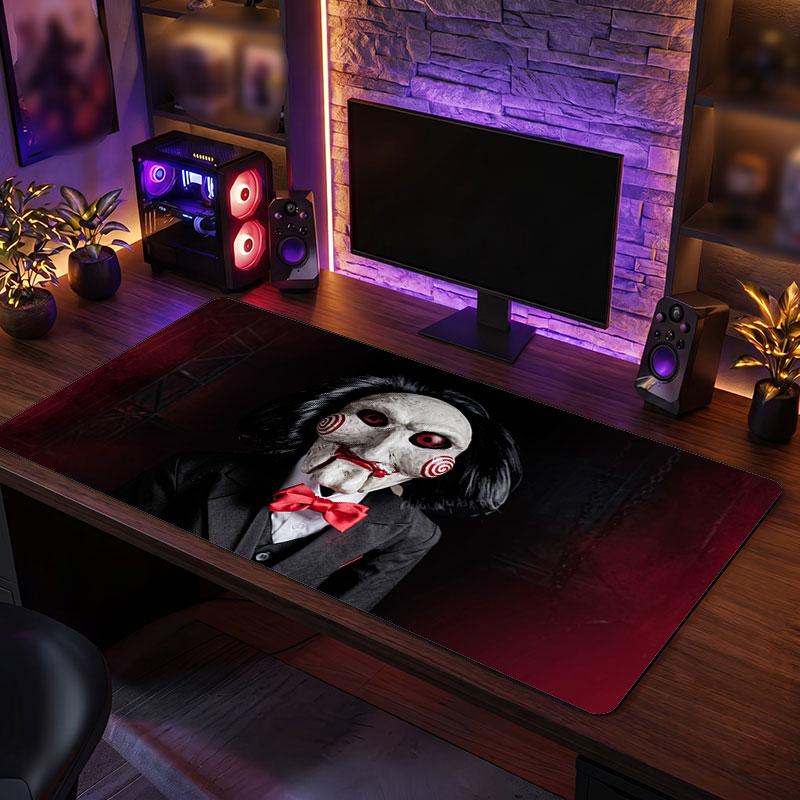 Big Mouse PadSaw Billy the Puppet Extended Soft Desk Mat Gaming Office Computer Table Decor Mat