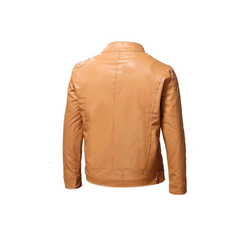 Southern winter warm button fashion domineering locomotive men's multi-pocket fleece PU jacket zipper cardigan leather jacket men