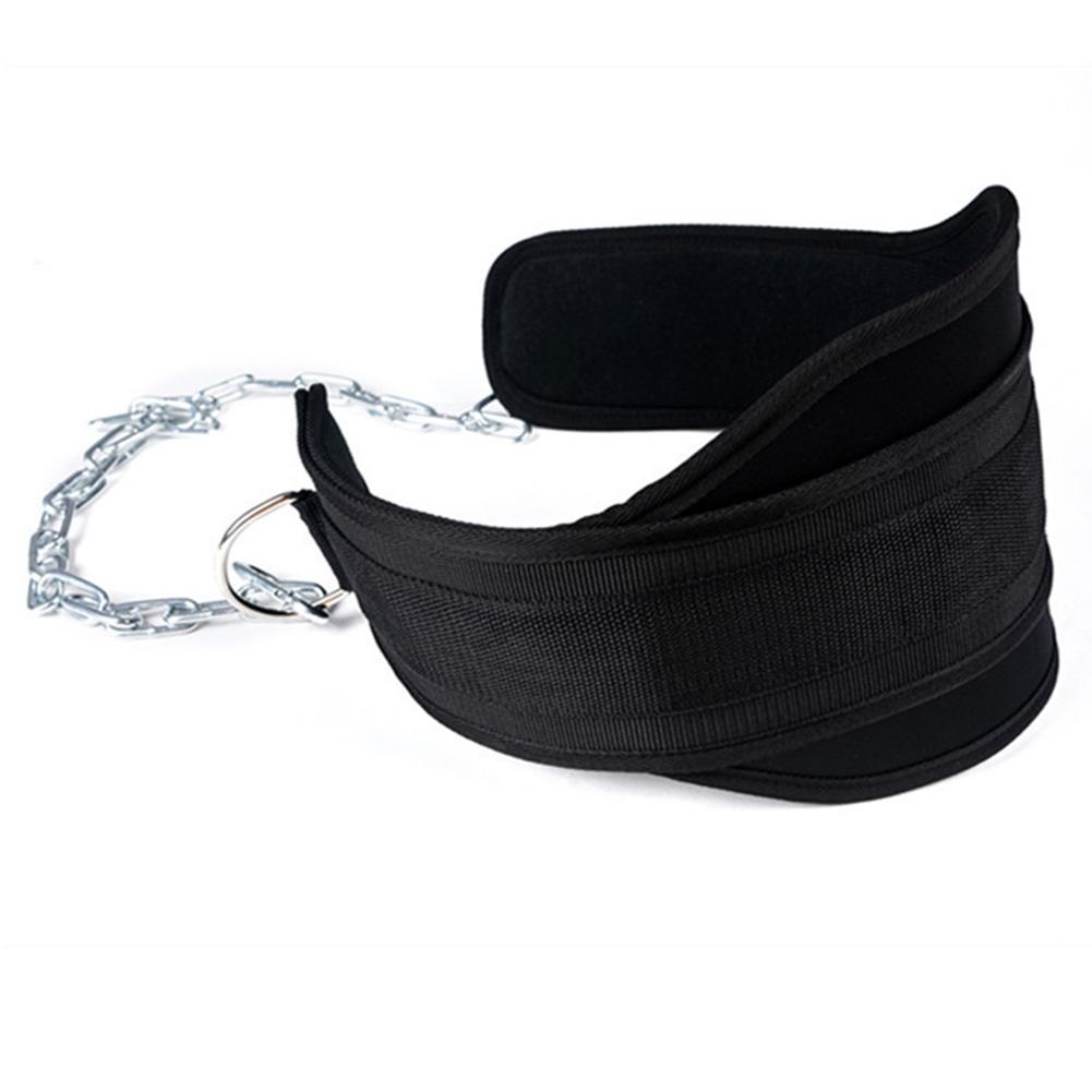 Pull-up Belt Weighted Dip Belt with Chain Neoprene Weight Lifting Dip Belt Workout Belt for Weight Lifting Pull Ups Dips Squats