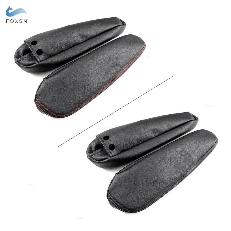 Кожаный чехол на подлокотник сиденья для Citroen C4 Peugeot 307 2008 2009, 2 шт., накладка на подлокотник бокового сиденья водителя и пассажира, накладка