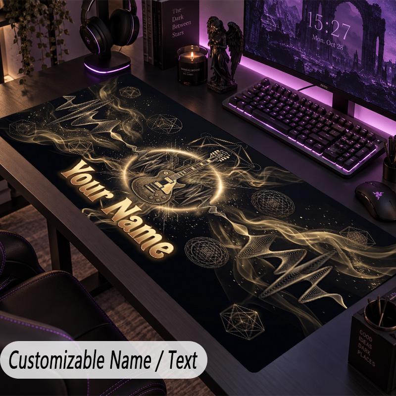 Large Mouse PadLed Zeppelin Custom Name Text Personalized Desk Mat Non Slip Gaming Pad