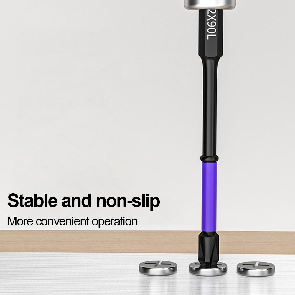 D1 Magnetic Batch Head PH2 Cross Screwdriver Set High Hardness Non-Slip Impact Drill Bit 25/50/65/70/90mm Anti-shock Screwdriver