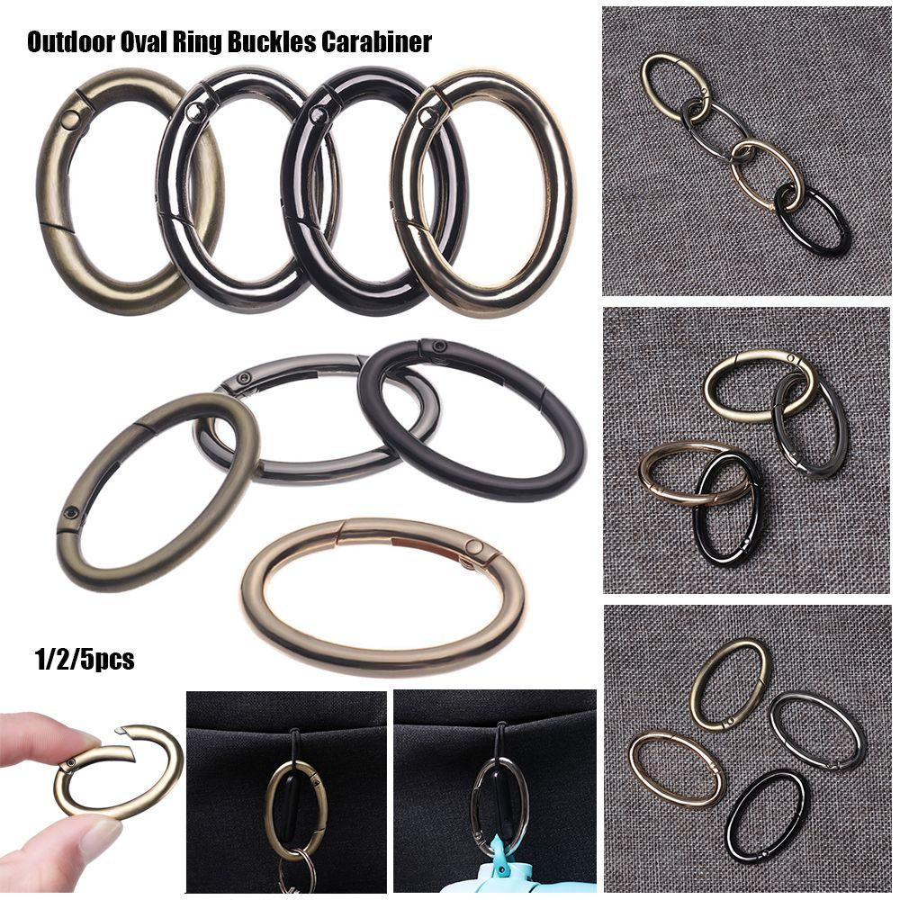 Bottle Hooks Camping Hiking Spring Oval Rings Handbags Clips Outdoor Carabiner Bag Belt Buckles