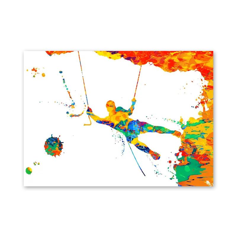 Абстрактные акварельные плакаты и принты молодые баскетболисты современное настенное искусство холст живопись для спортивных комнат украшение дома