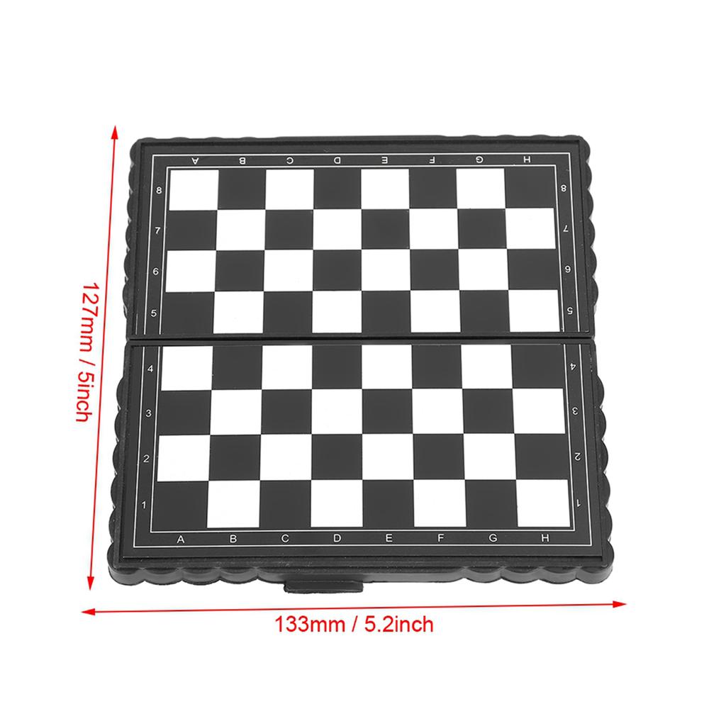 Portable Plastic Folding Chessboard Magnetic Chess Set Game for Party Family Activities