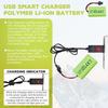 2 шт. 3,7 В 1600 мАч Li-ion Аккумулятор со штекером SM-2P и USB-кабелем для зарядки для 9962 8837 Машинок на радиоуправлении, Транспортных средств на радиоуправлении,