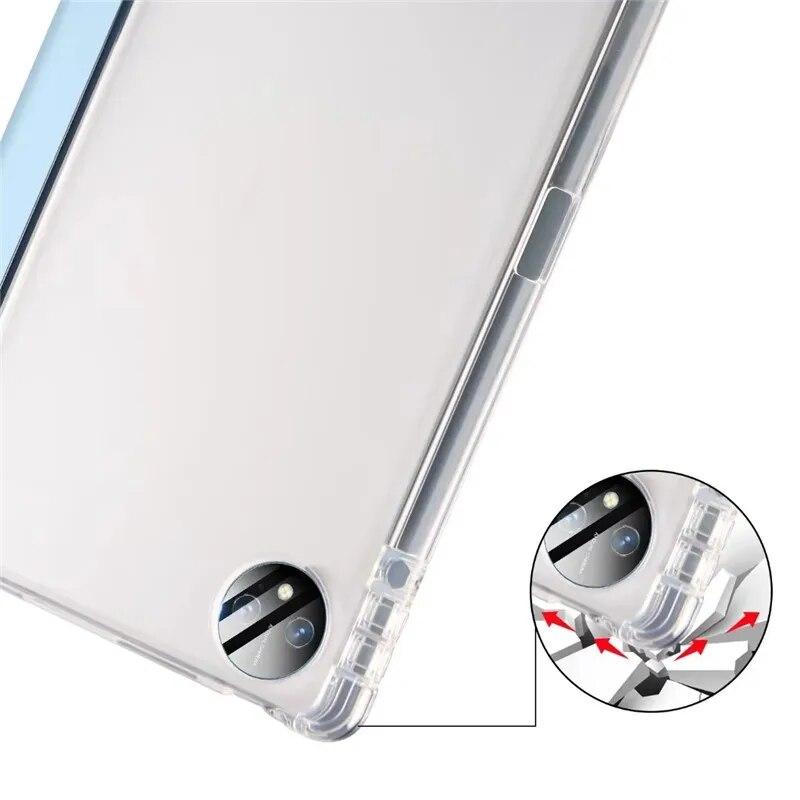 Кожаный флип-чехол для Huawei Matepad Pro 11, чехол 2023, тройной кожаный чехол с мягкой задней подставкой и подставкой для планшета Huawei Matepad Pro 11, 2022, чехол с держателем для ручек