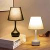 Simple LED Fabric Lampshade E27 Desk Lamp Retro Bedside Table Lamp for Bedroom Warm Atmosphere Small Night Light Reading Light