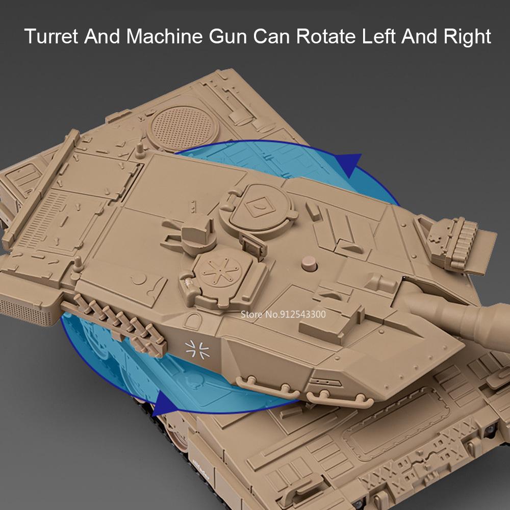 1:36 Модель основного боевого танка Leopard 2 Игрушка Музыка Свет Спрей Катапульта Внедорожные Модели Танков Военные Настольные Украшения для Ребенка