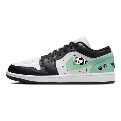 Air Jordan 1 Винтажные Баскетбольные Кроссовки Мужские Низкие Зеленый/Белый 553558-131(Команда56-)