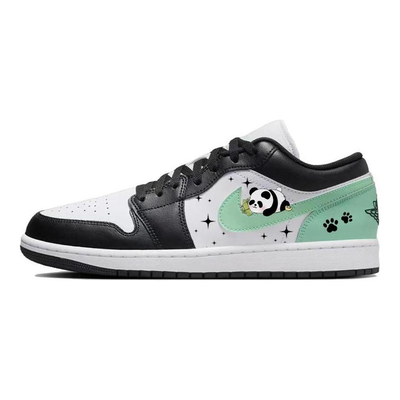Jordan Air Jordan 1 Винтажные Баскетбольные Кроссовки Мужские Низкие Зеленый/Белый 553558-131(Команда56-)