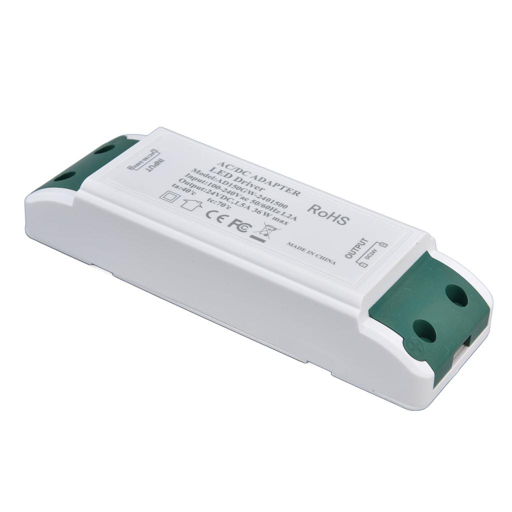 LED Driver 24V DC 1.5A 36W LED Power Supply Constant Current 24V Transformer AC100‑240V