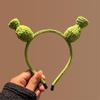 Cute Cartoon Frog Wool Headband & Hairpin for Girls – Knitted Autumn/Winter Accessory