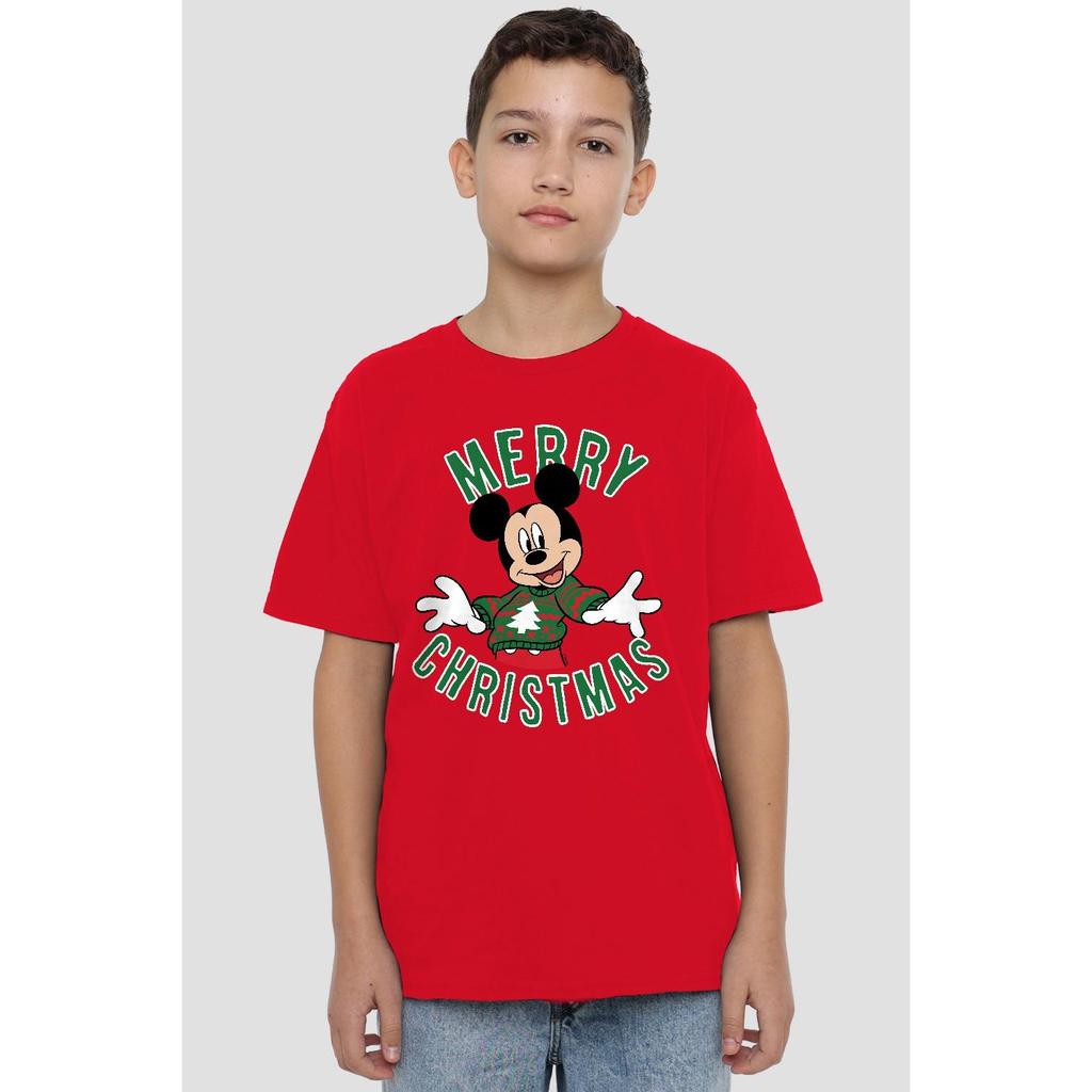 Disney Childrens/Kids Mickey Mouse Christmas Sweater T-Shirt