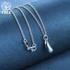 925 Sterling Silver Water Droplets Pendant Necklace Jewelry