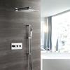 Thermostatic Bathroom Shower Faucet In Wall Chrome Bath and Shower Faucet Set Bathroom Mixer Bath and Rainfall Shower 12 Inch
