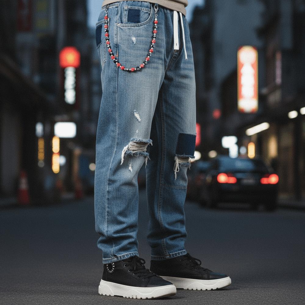 Billiard Ball Metal Pants Chain Zinc Zinc Zinc Alloy Punk Belt Chain Fashion Colorful Dice Waist Chain Male