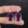 Faceted Kashmir Ruby Earring 925 Sterling Silver Earring Handmade Drop Earrings Top Quality Gemstone Earring Silver Jewelry Anniversary Gift