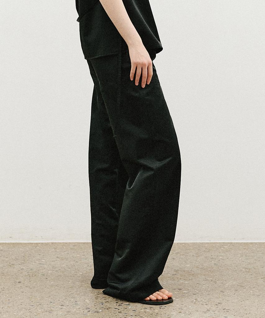 Artid Summer String Wide Pants_Black