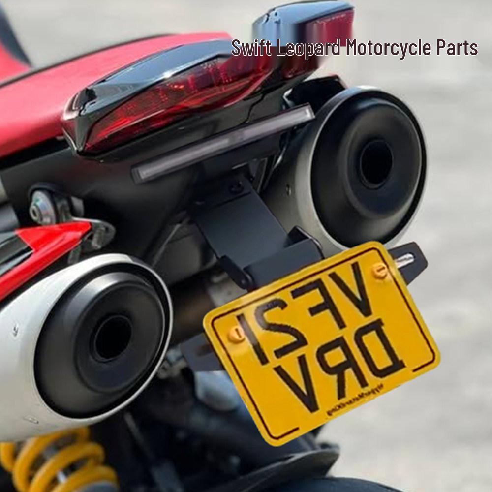 Ducati Hypermotard 950 Модифицированный Держатель Номерного Знака с Поворотниками и Складным Стоп-Сигналом
