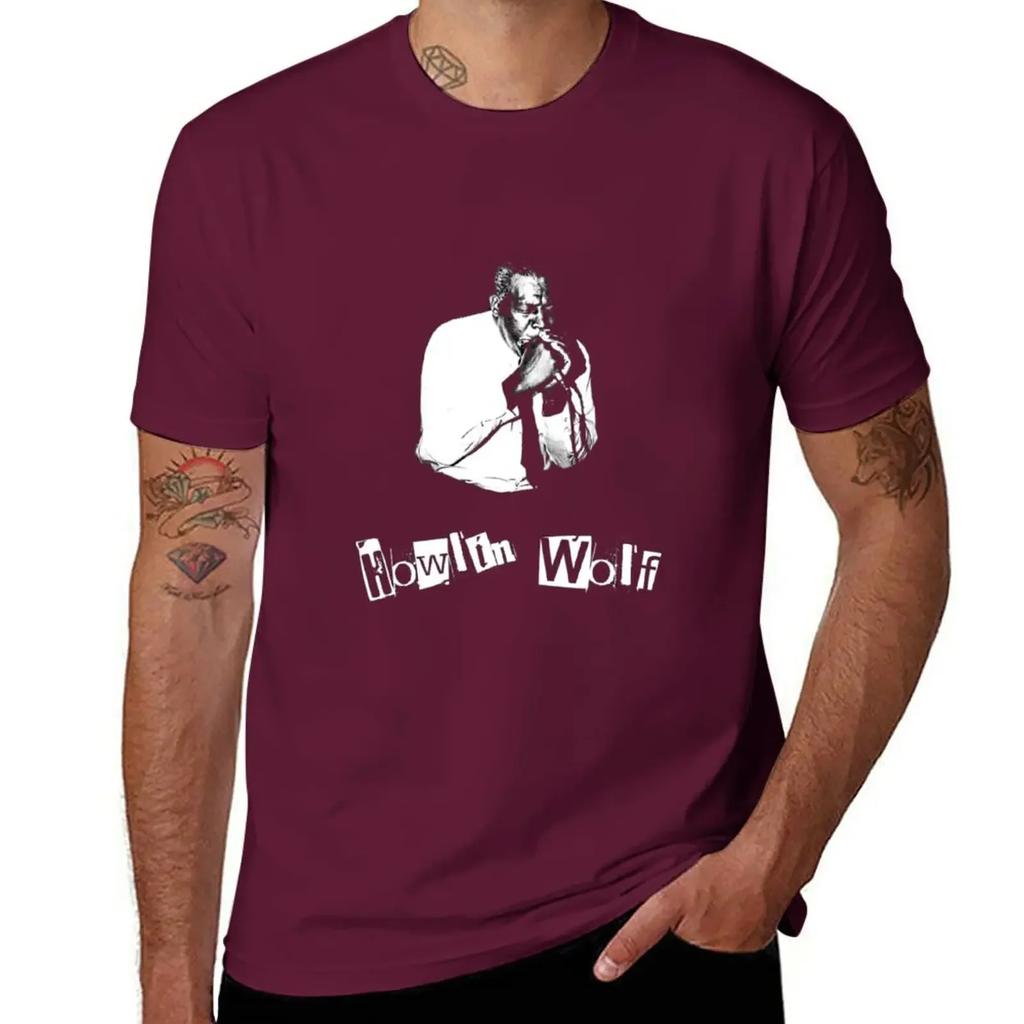 Howlin Wolf Harmonica Punk T-Shirt heavyweights shirts graphic tees tops black t-shirts for men