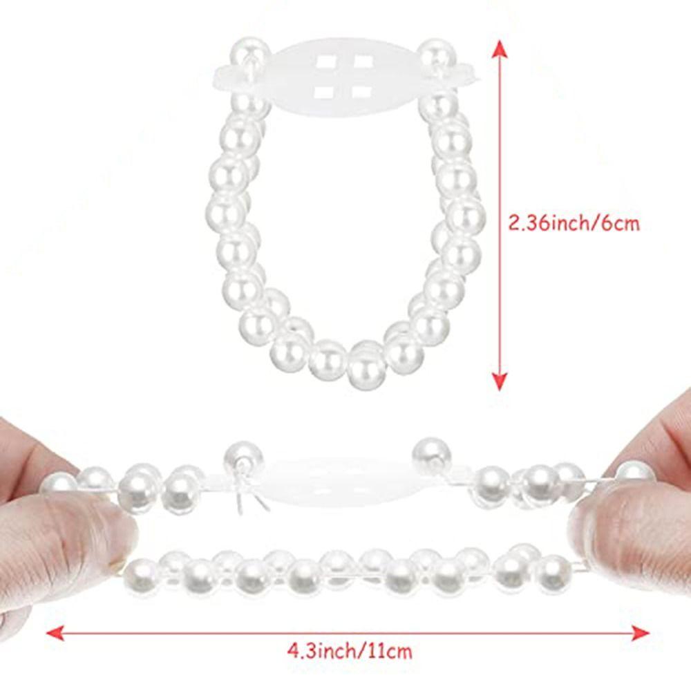 10 Pcs Elastic Wedding Pearl Wristband Wrist DIY Decor Corsage Bracelet Corsage Wristlet Band Prom