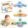 Singertop Bath Water Play Windmill Helps Eliminate Bath Bath Suction Cup Spinning Teething Suction Cup Finger Stress Cute Bath Detachable Set Toy,