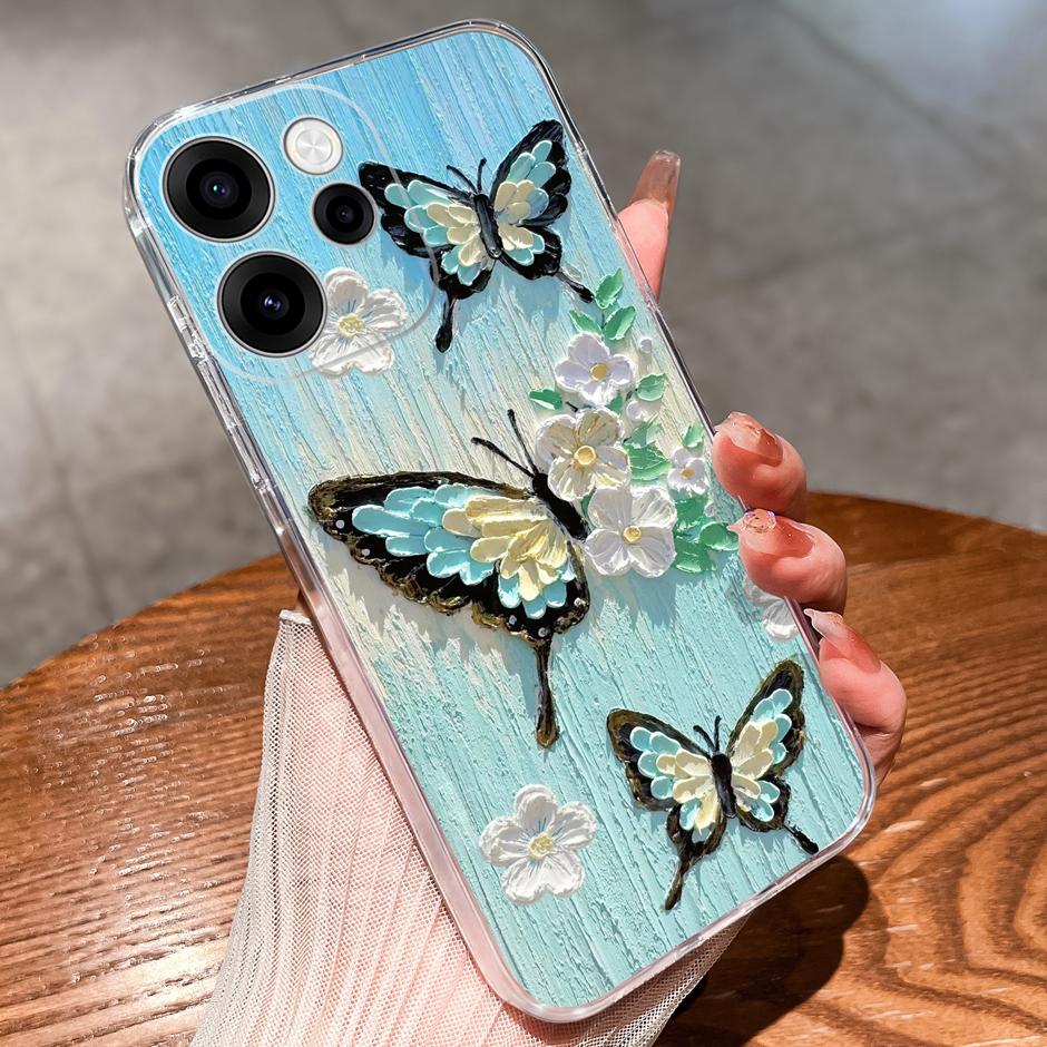 Чехол для OPPO Reno15Pro Reno15F Милая свинка Динозавр Минималистичный Прочный Прозрачный корпус для OPPO Reno15 F Reno 15 Pro Coque