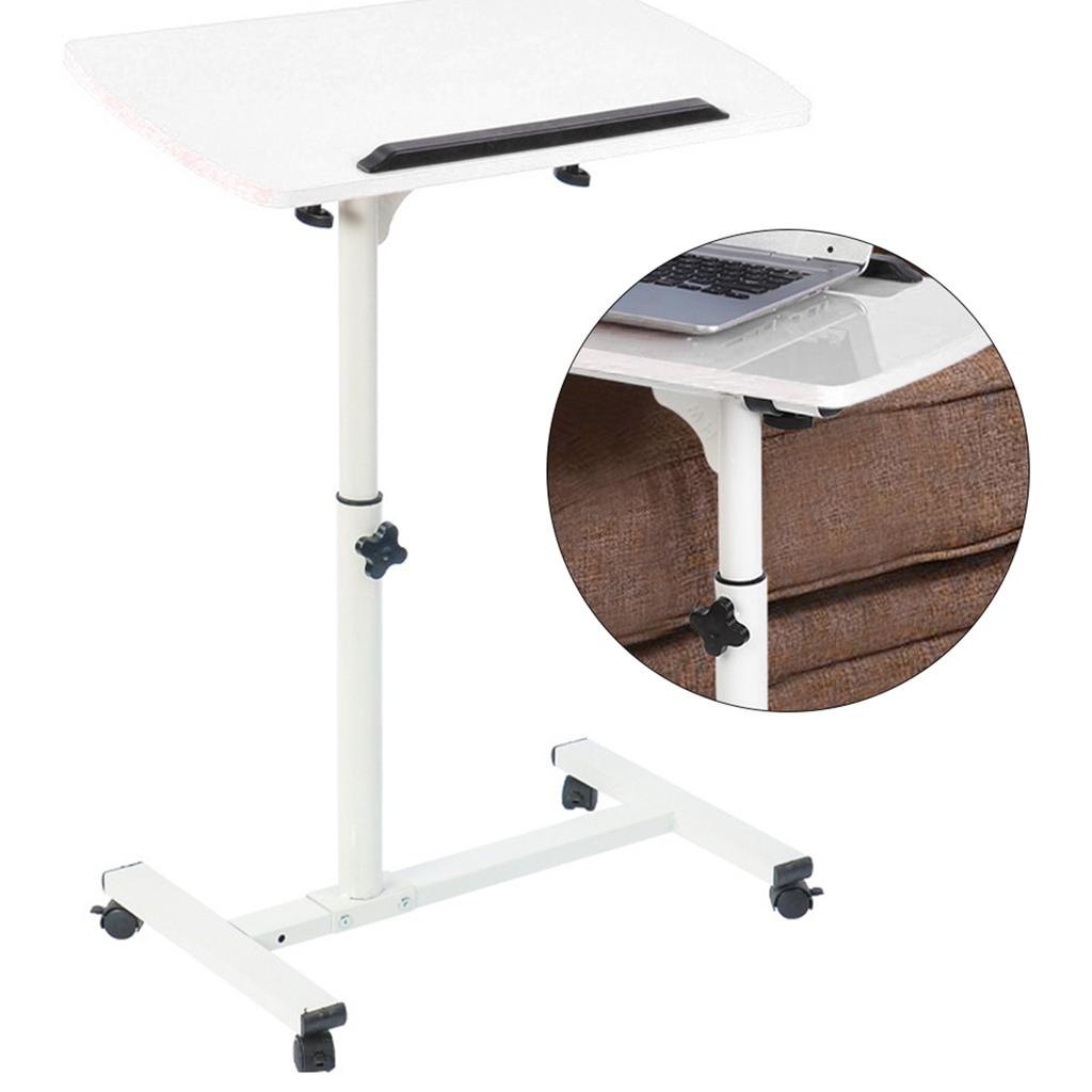 Портативный многофункциональный съемный столик для ноутбука на колесиках, кровать, диван, книги, перекус, белый